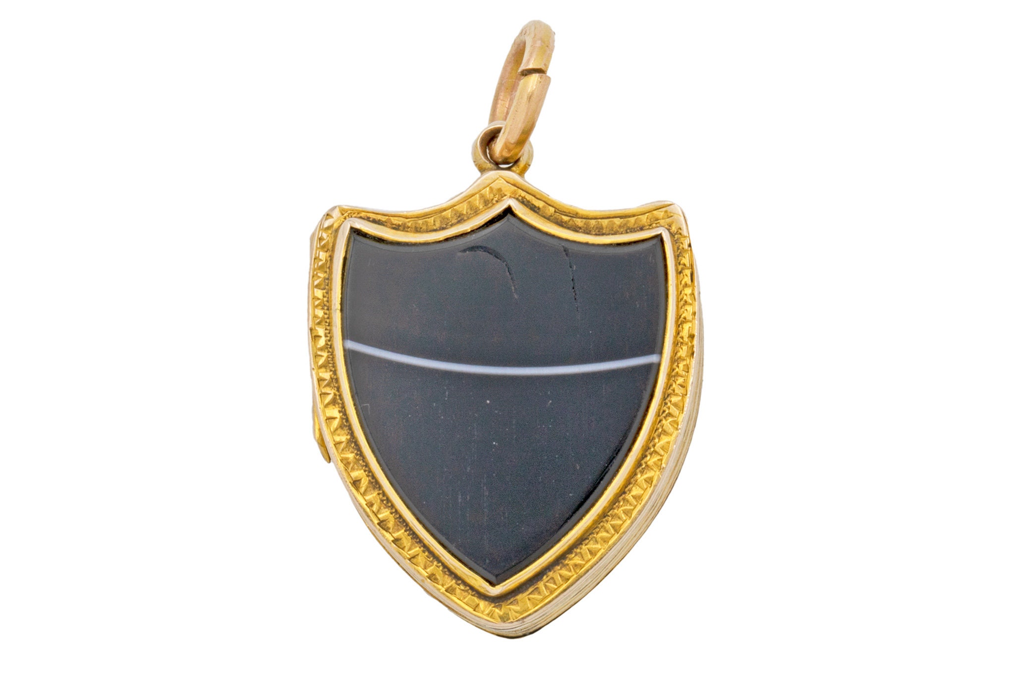 Vintage 1970s 9 Carat Yellow Gold Shield Emblem Pendant and Chain –  Imperial Jewellery