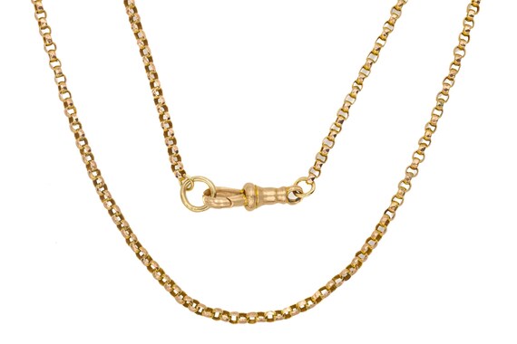 16 9ct Gold Faceted Belcher Chain With 