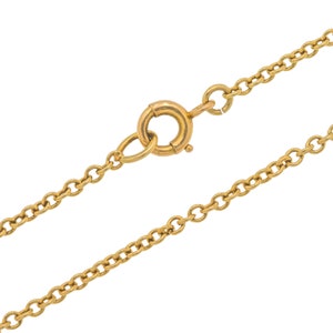 15.5" Antique French 18ct Gold Pendant Chain, 2.6g