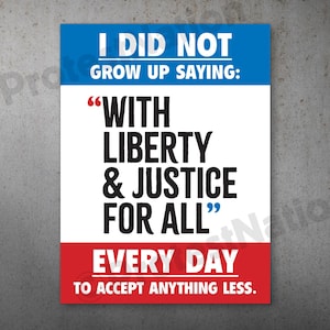 Liberty and Justice for All PRINTABLE Protest Poster