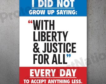 Liberty and Justice for All PRINTABLE Protest Poster