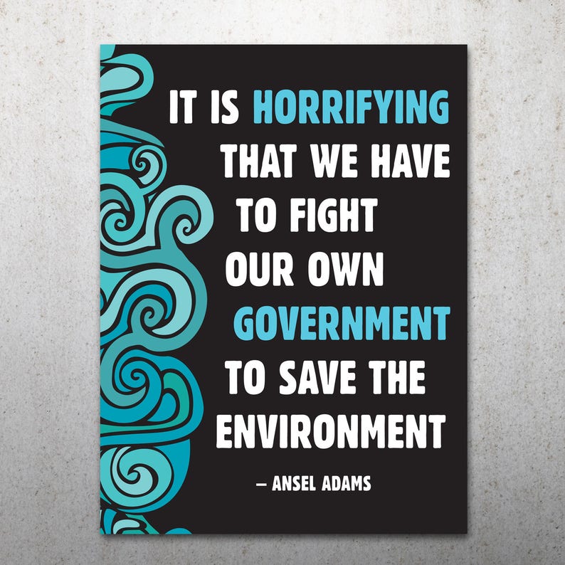 Environment Quote PRINTABLE Protest Poster Trump Protest Sign Climate March Climate Change