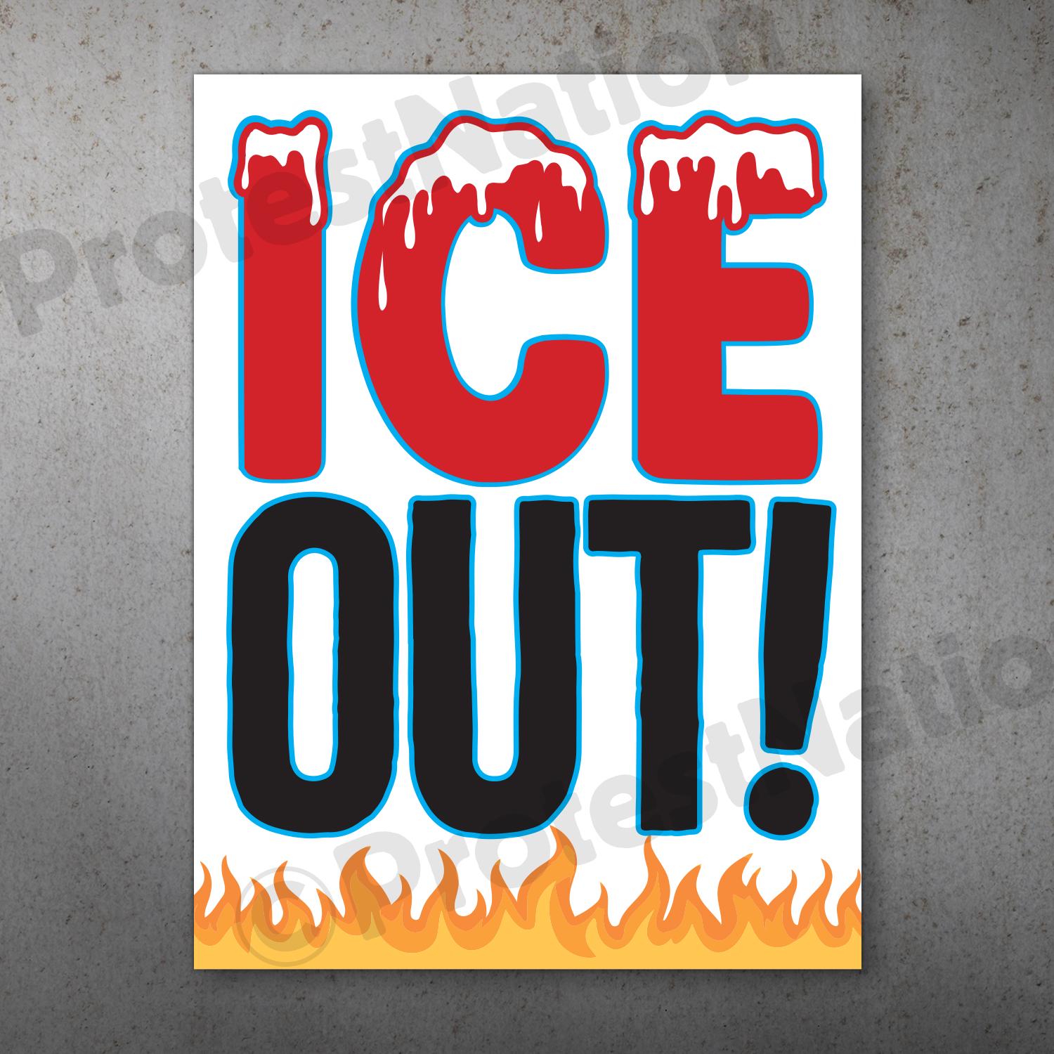 Ice Out PRINTABLE Protest Poster | Anti Trump Protest Sign - Etsy