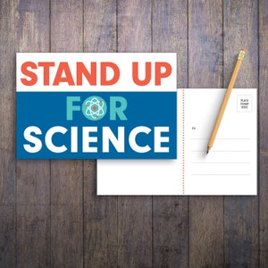 Carte postale de protestation IMPRIMABLE pour la science | Cartes postales politiques, Pourquoi j'ai marché, Marche de la science