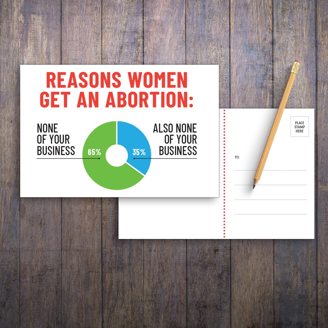 Abortion Reasons PRINTABLE Protest Postcard - Etsy