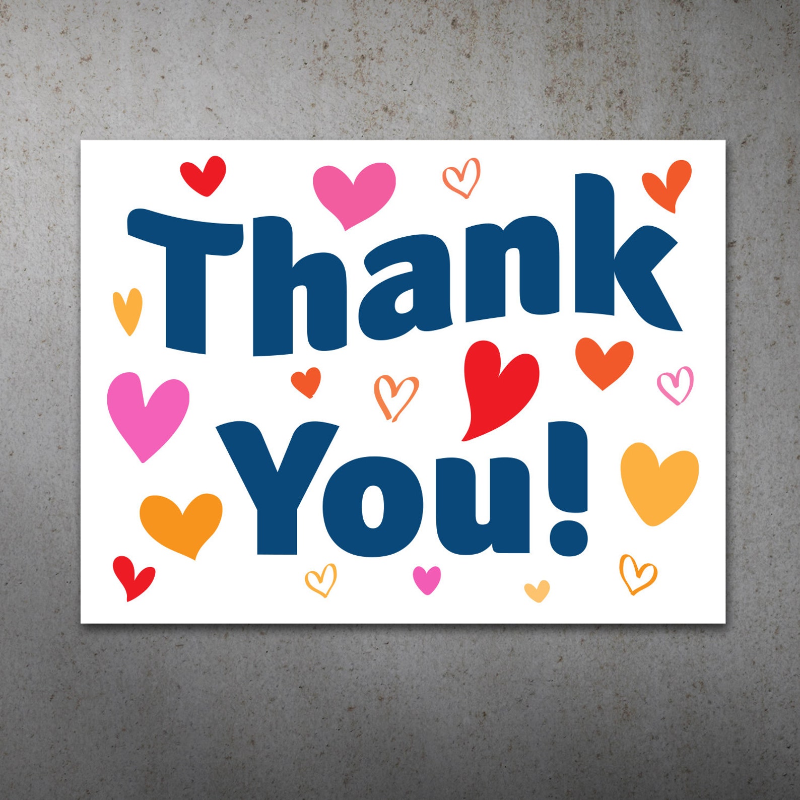 Thank You PRINTABLE Poster Printable Sign | Etsy
