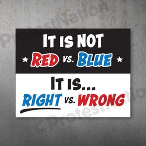 Right vs Wrong PRINTABLE Protest Poster |  Anti Trump Protest Sign