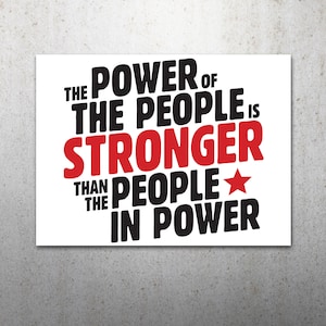 The Power of the People PRINTABLE Protest Poster | Anti-Trump Sign
