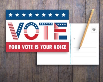 Vote PRINTABLE Protest Postcard