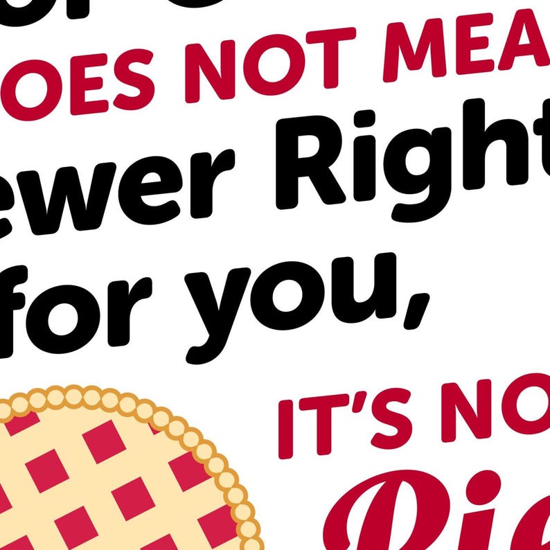 Equal Rights PRINTABLE Protest Poster | Women's March, It's Not Pie ...