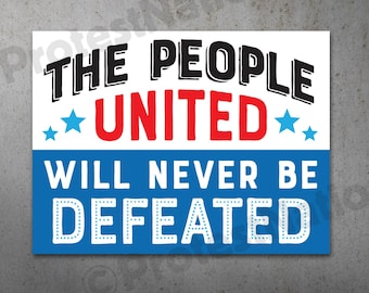 The People United PRINTABLE Protest Poster |  Anti Trump Protest Sign