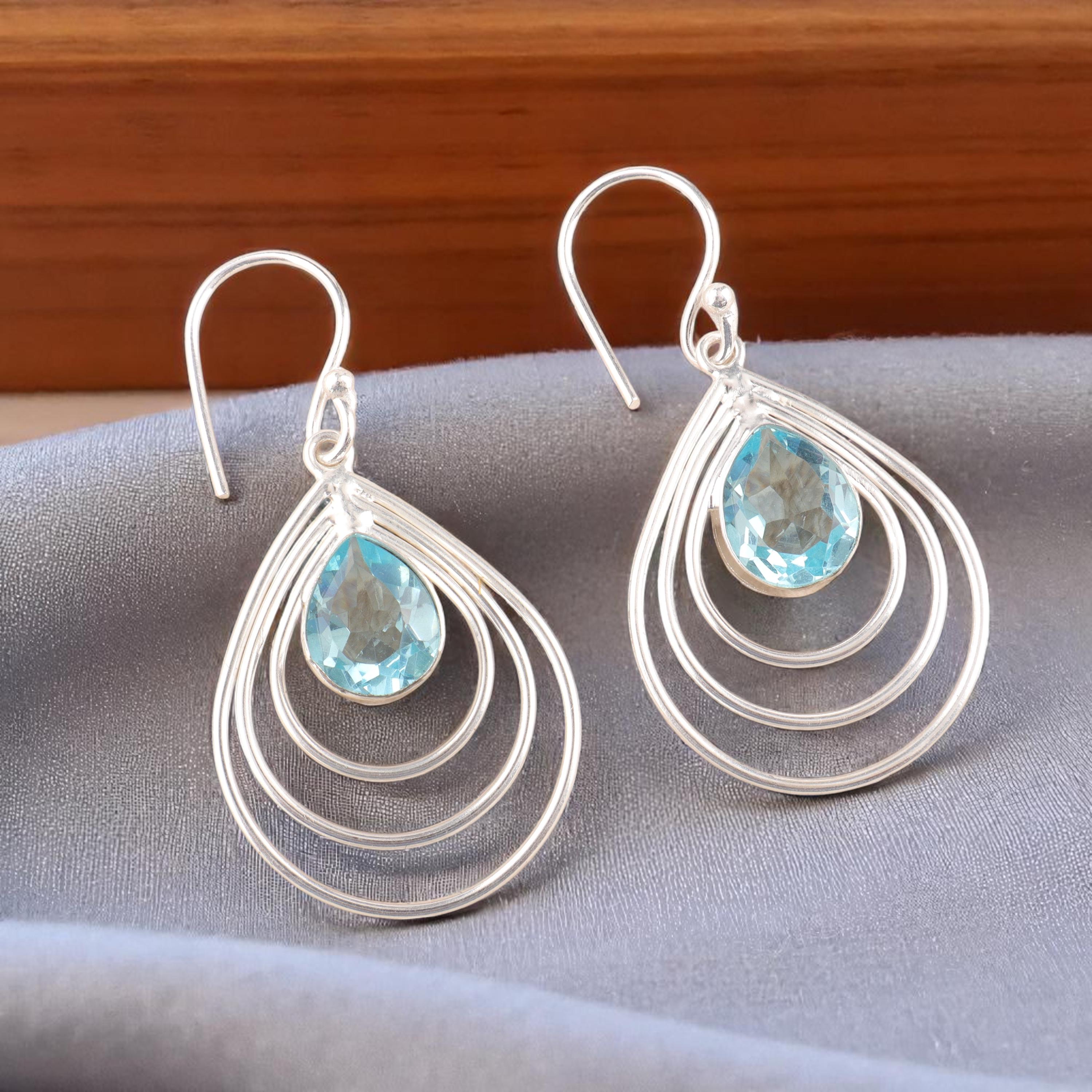 Orecchini Pendenti Lunghi In Argento Sterling 925 Con Nappe - Stile Bohémien Denifery Per Donne, 4x1,8 Cm