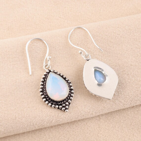 Boucles D'oreilles En Argent Sterling 925 Avec Iolite - Fait Main En Inde - Style Pendante Goutte