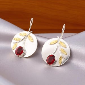 Natural Pink Rubellite Gemstone Silver Earring, 925 Sterling Silver Earring, Drop & Dangle Earring, October Birthstone, Gift For Women