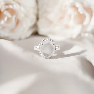 White Selenite Ring 925 Sterling Silver Ring Selenite Genuine Gemstone Fashionable Ring Handmade Silver Jewelry Ring Gift For Girlfriend