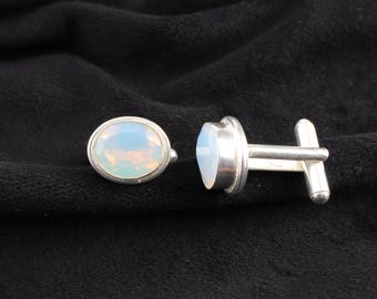 タンザナイト メンズ カフスボタン 925 スターリングシルバー 宝石