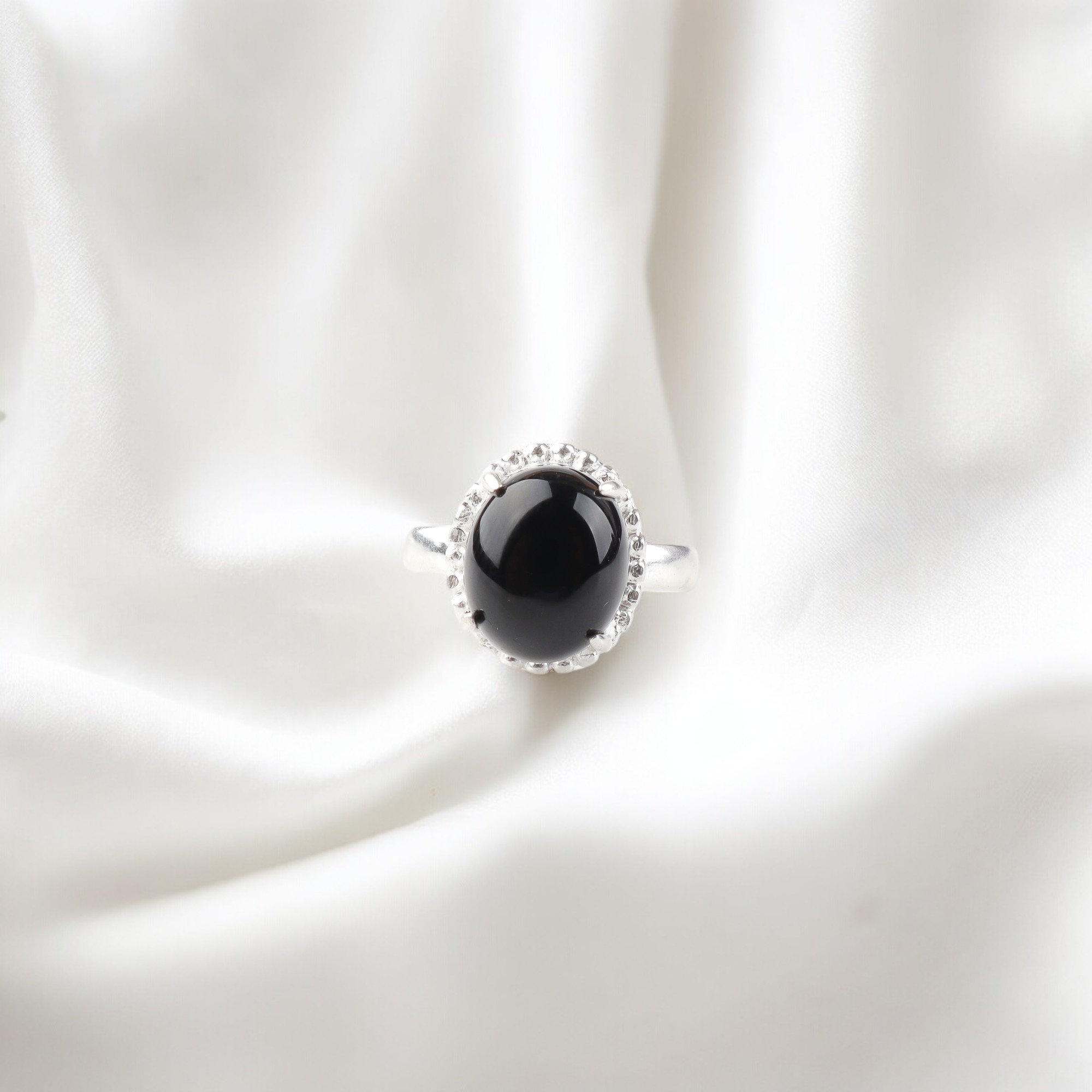 Unique Black Tourmaline Ring, Gemstone Ring, Black Statement Ring, 925 ...