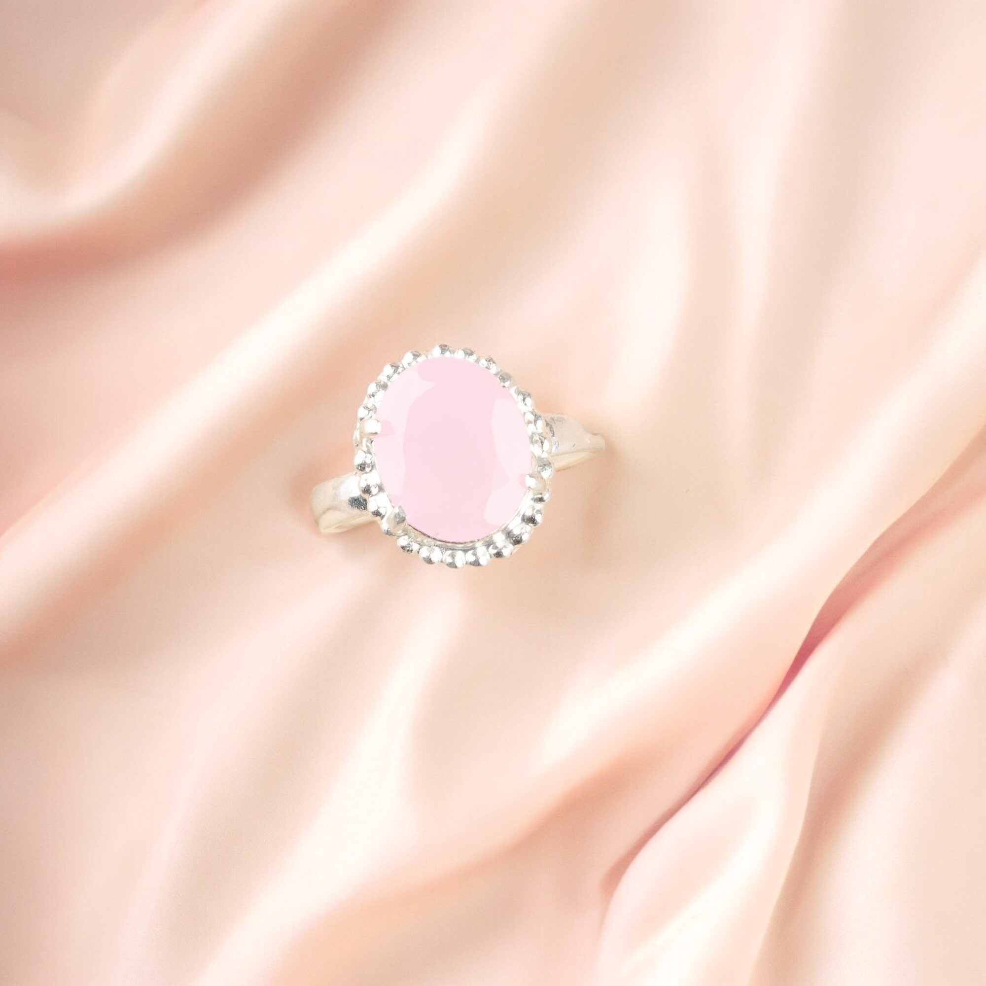 Las Mejores Ofertas En Anillos De Moda Piedra Calcedonia Rosa | EBay