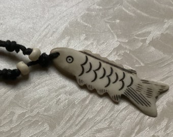 Necklace with FISH made of horn