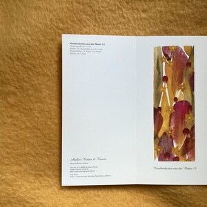 BLÜTENKARTE DRUCK vom Orginal aus ECHTEN Blüten & Blättern