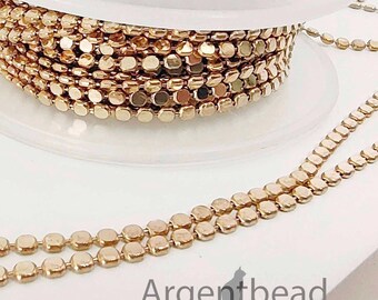 2M 18K gold plated bracelet, circle bracelet, disc bracelet, dainty bracelet, Jewelry making supplies Argentbead 1AGC02/226AG20125GP
