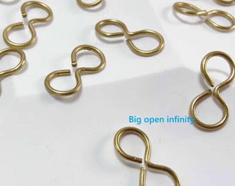 30 Stück Unendlichkeit Charms, 18.5 mm Verbinder, Rohes Messing