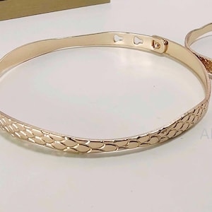 1 Stk Vergoldetes Messing Schlangen Armreif Armband: 55 mm Zubehör Argentbead 45AGC212GP