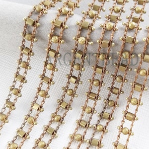 Best seller 1M 4x10mm  Gold Brass Cable Chain, Textured Lightweight Chain, Soldered Chain chain brass 226AG2010