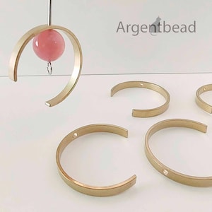 20 pezzi di perline triangolari in ottone grezzo: 25 mm Forniture per la creazione di gioielli Argentbead AG25