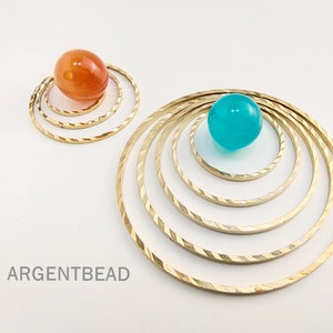 20pcs Raw brass 20mm 30mm Shiny Gold Closed Ring, Circle Connector, Gold Hoops, Jewelry Making Supplies Argentbead 65CCAG5