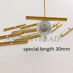 10pcs 30mm hole 1.1mm Separator Spacer Round link Bar Connector ,holes Flat Spacer Bar, Jewelry Making Argentbead  BRA840/1AG229