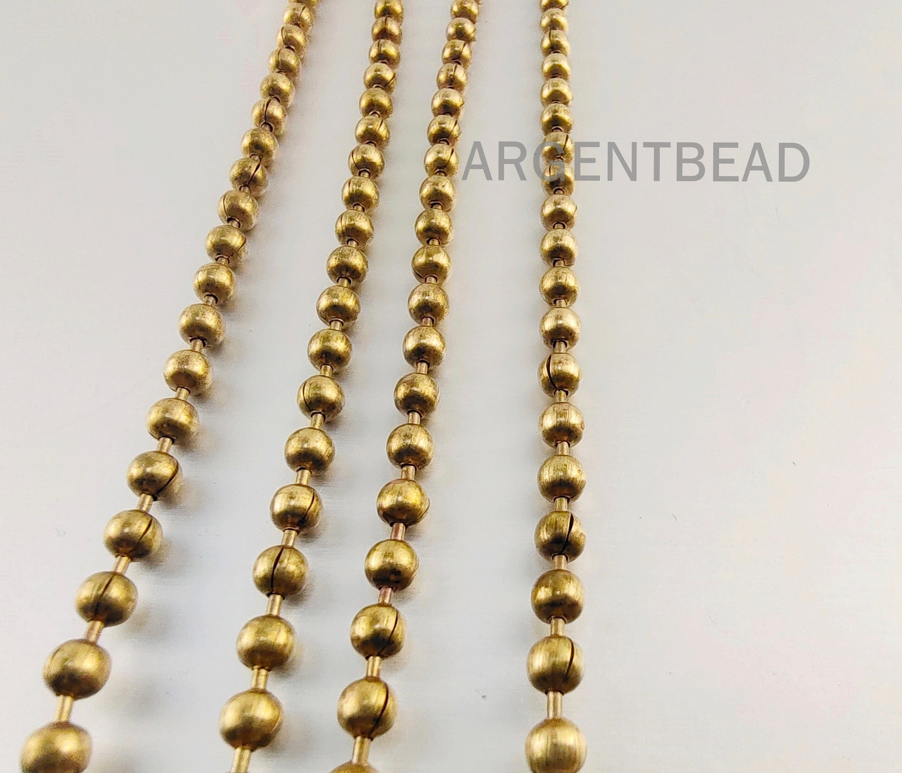 1 meter 3mm ball chain Vintage Brass Ball Chain Necklace chain Etsy