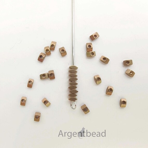 Raw Brass Oval Spacer Beads 4.5x2mm, Metal Spacers Bulk Jewelry Findings for Designers 100pcs