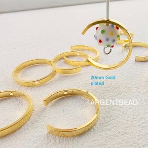 Marco triangular chapado en oro de 18 quilates de 20 mm, espaciador geométrico para fabricación de joyas, 15 piezas