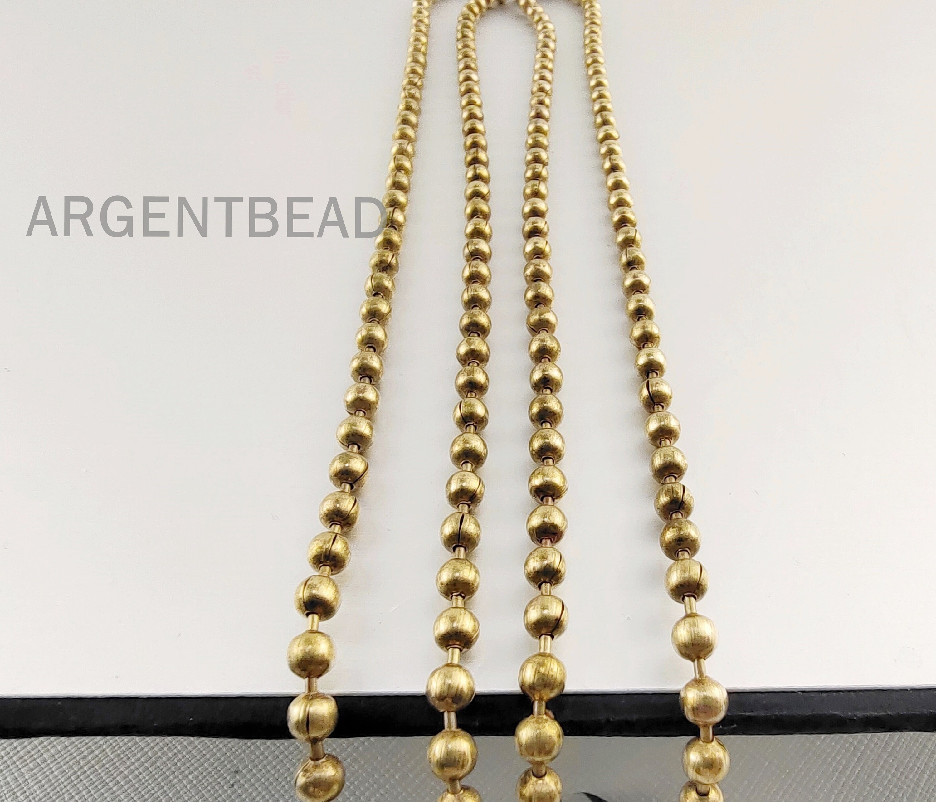 1 meter 3mm ball chain Vintage Brass Ball Chain Necklace chain Etsy