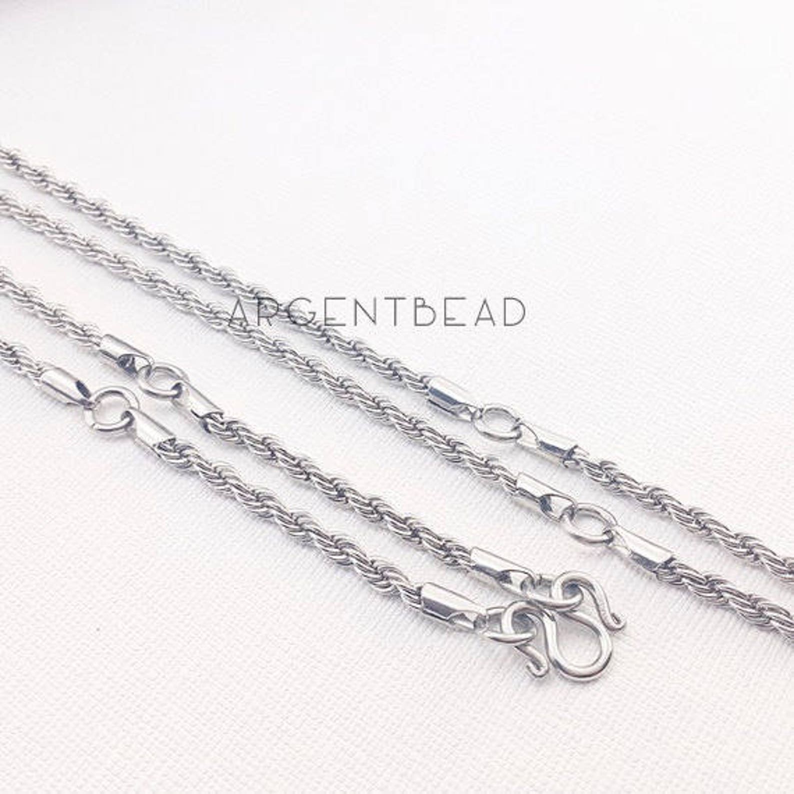 1pc 28 inch stainless steel non tarnish Rope Chain Necklace Etsy