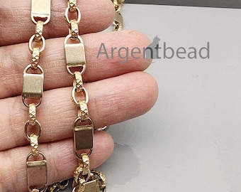 Catena Di Grano In Ottone Massiccio 6mm 8mm 10mm Di Larghezza Per Portafoglio Gioielli Portachiavi Mestiere Fai Da Te - Foto 5