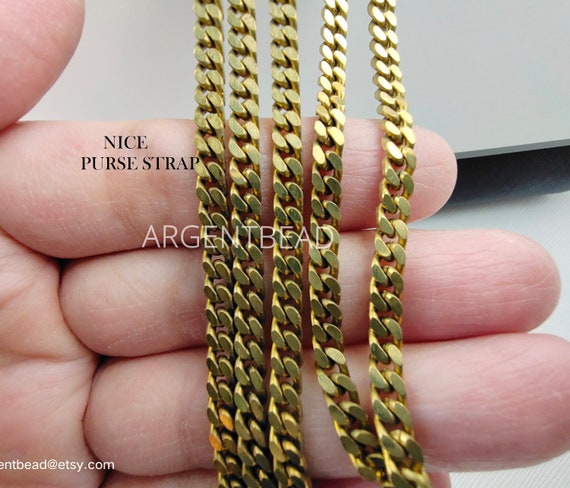 1m of Nice Flat Curb Cuban Link Chain 