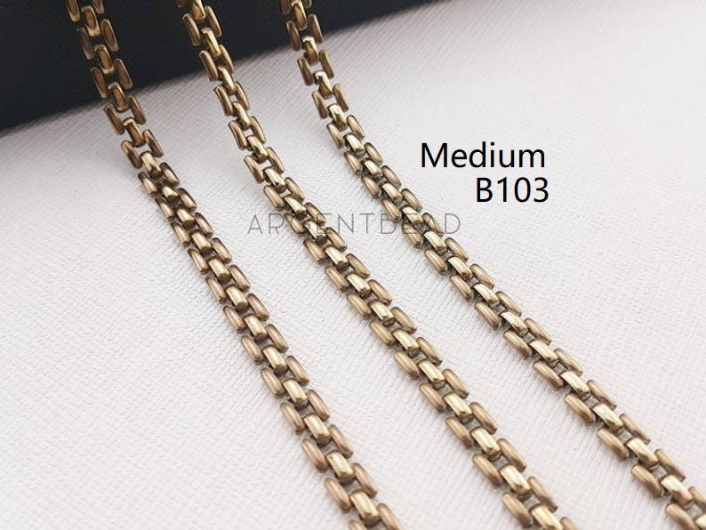 1metre 10mm Copper Herringbone Chain Bracelet AGB103