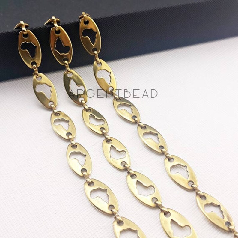 1metre 15mm Vintage Brass Solid Brass Chains With Square Bar Etsy