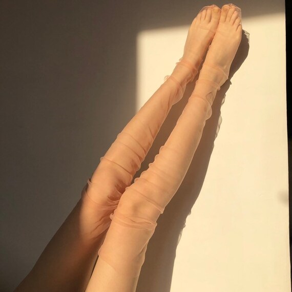 thigh high mesh socks