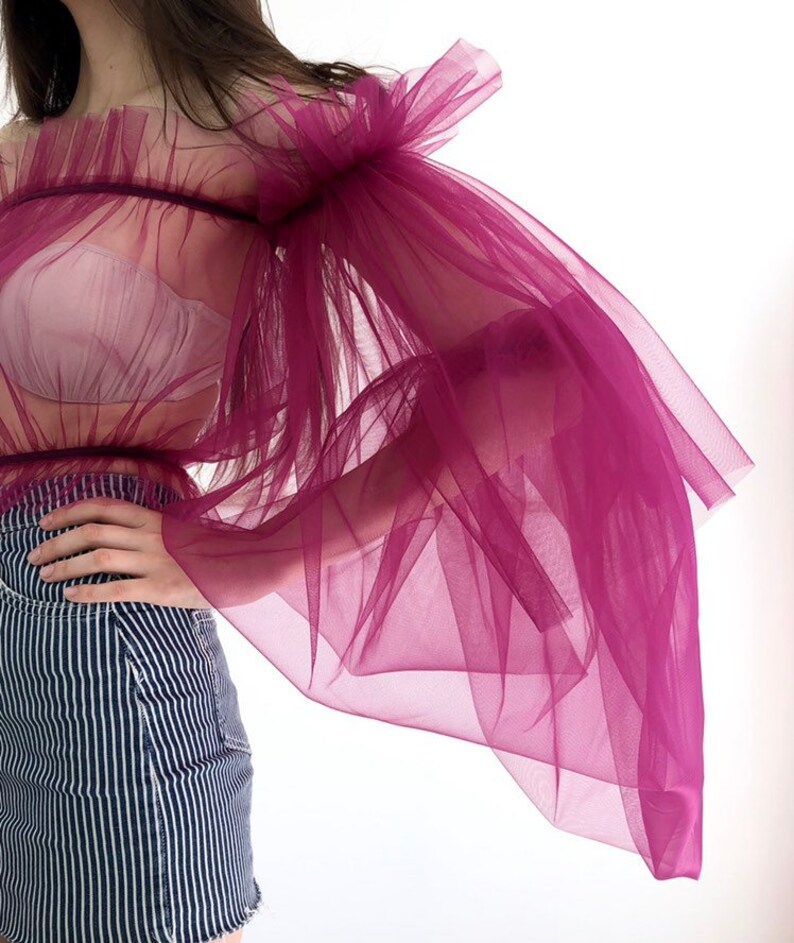 tulle crop top