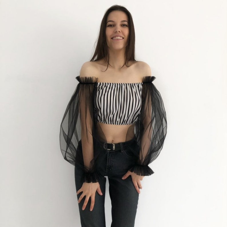 tulle crop top