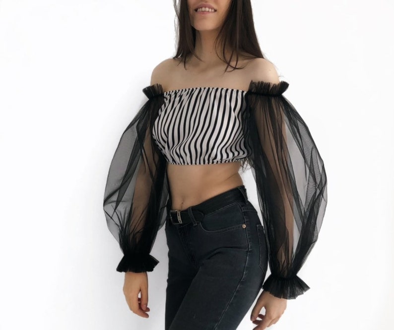 tulle crop top