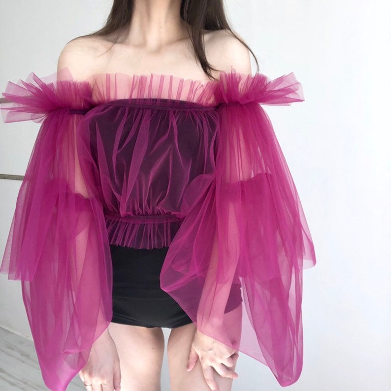 tulle crop top