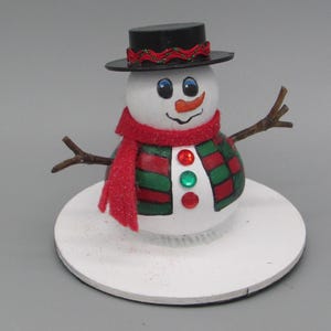 Little Hand Painted Snowman Gourd