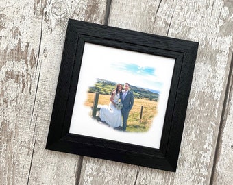 Silk photo gift, your image reproduced onto real silk, family photograph photo print, 4th 12th silk wedding anniversary gift for him or her