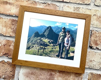 Large frame silk print, silk 12 wedding anniversary gift for her, custom silk photo frame with any image, silk gift for man, silk picture