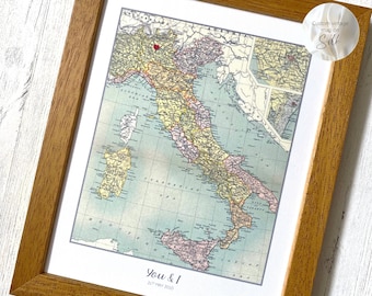 Immagine mappa in seta personalizzata, regalo per il 12° anniversario di matrimonio per lui o per lei, regalo di anniversario in seta per marito e moglie, mappa dell'amore, atlante mondiale antico