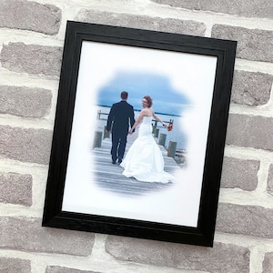 Foto grande en seda, regalo para el 4º y 12º aniversario de bodas, marco de fotos de seda personalizado, regalo de seda para él o ella, regalo de seda único
